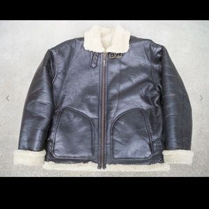 Wilsons Cockpit Leather Bomber Biker Jacket Mens M